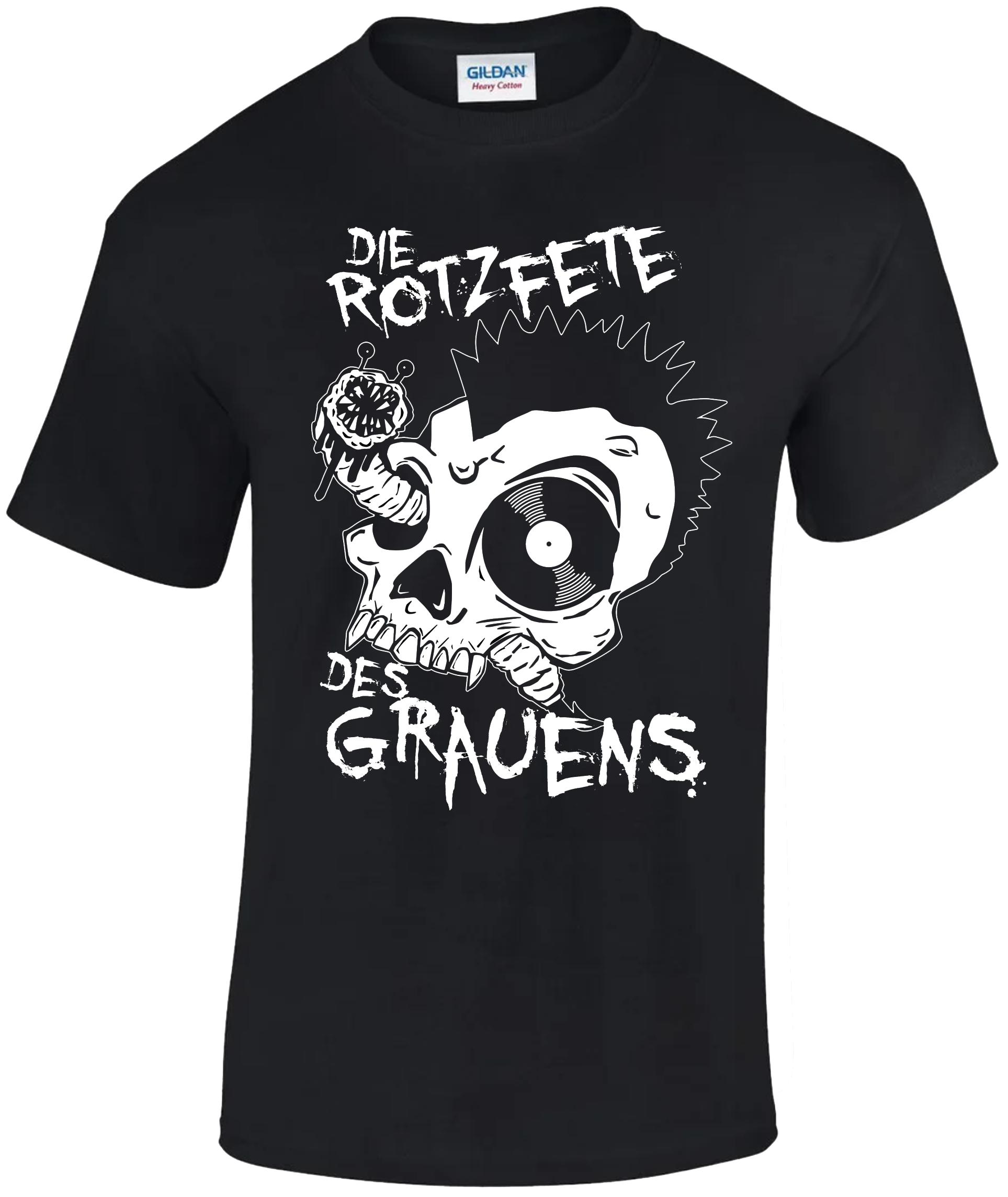"Rotzfete" T-Shirt, Farbe: schwarz/weiß