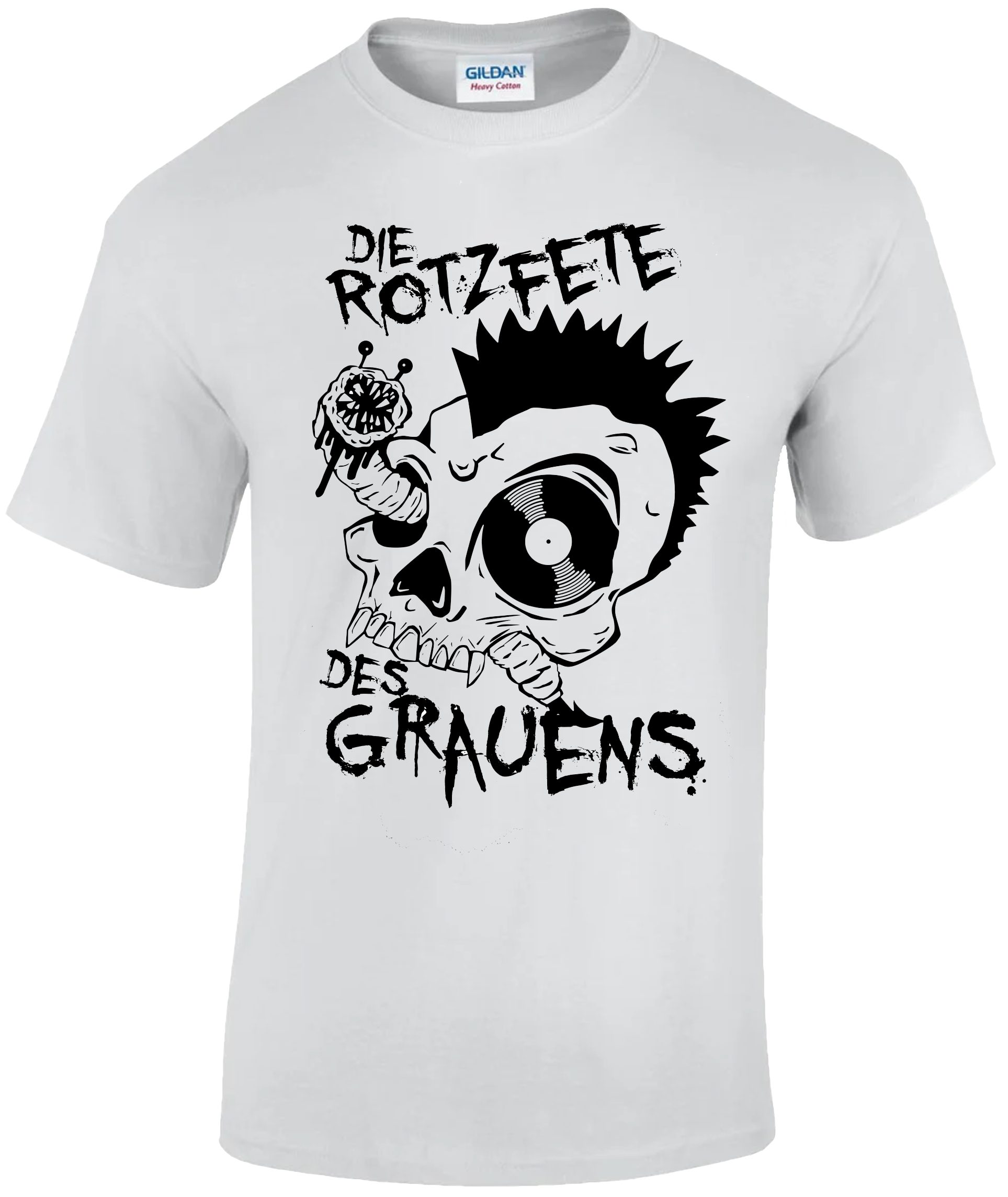 "Rotzfete" T-Shirt, Farbe: schwarz/weiß Bild 2